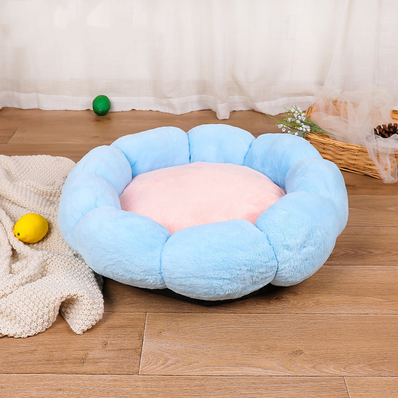 Cama Redonda de Peluche para Gatos — Cálida para Invierno