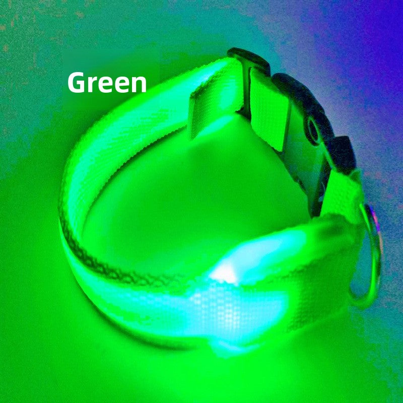 Collar LED Recargable USB para Perros y Gatos — Visibilidad Nocturna