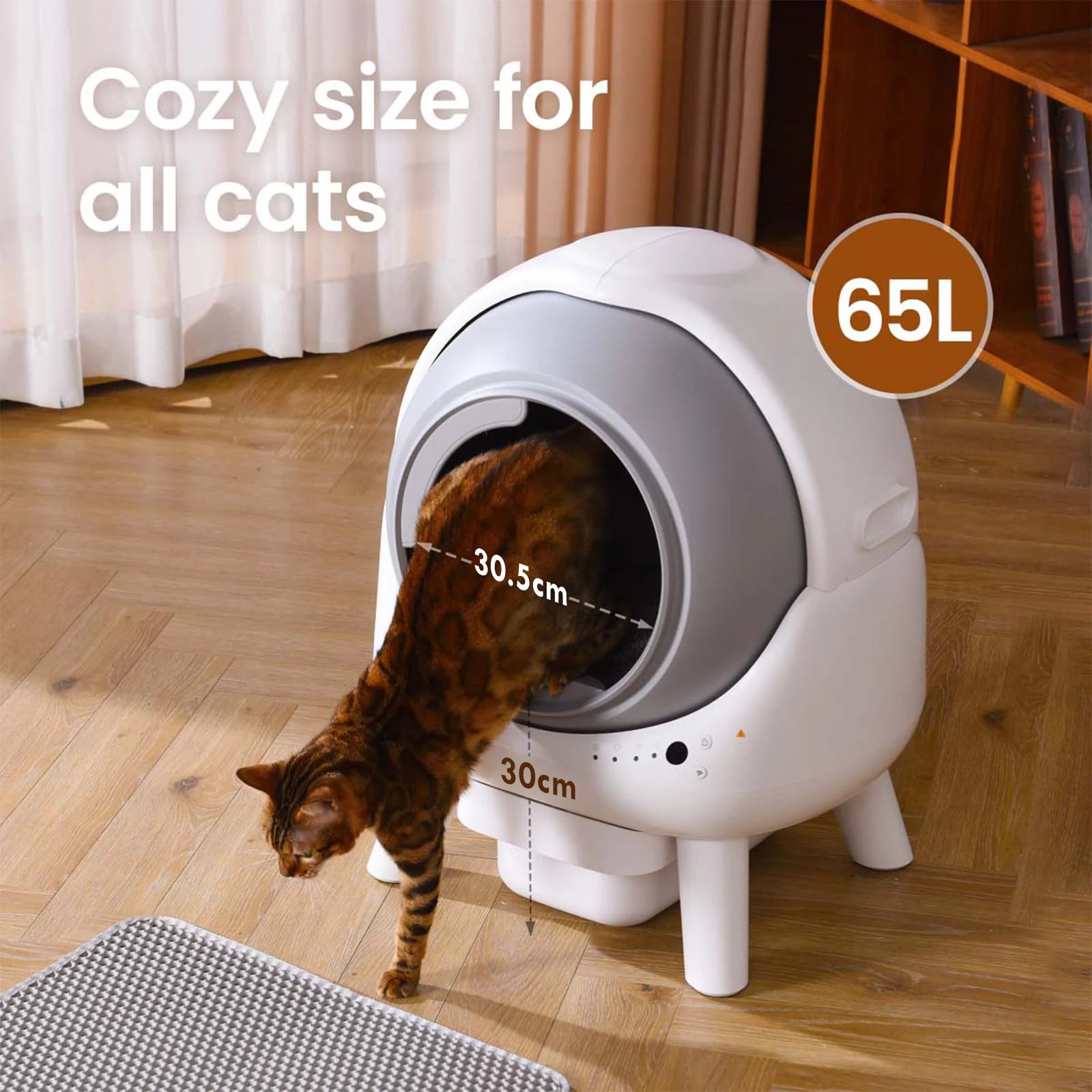 Toilet Cat Self-Cleaning Sandbox for Cats Spanish App 60l Automatic