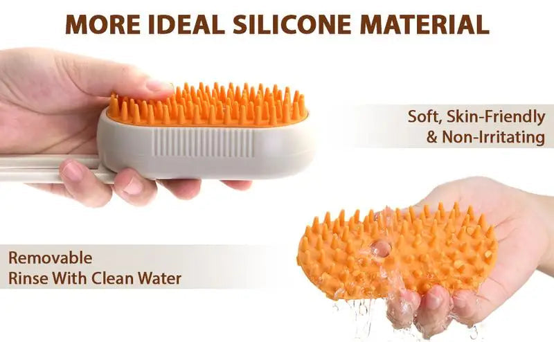 Pet Steam Brush Cat And Dog Deshedder Tool for Grooming And Hair