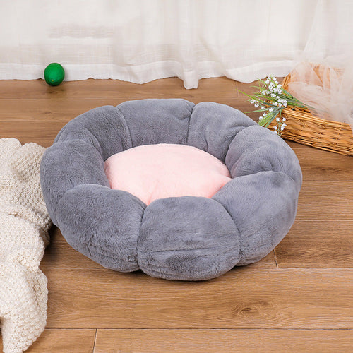 Cama Redonda de Peluche para Gatos — Cálida para Invierno