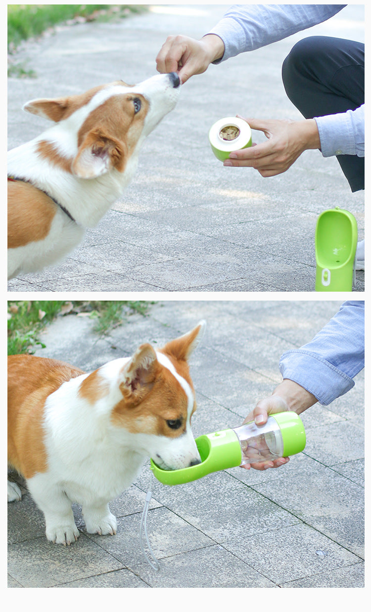 Botella Portátil de Agua y Comida para Mascotas