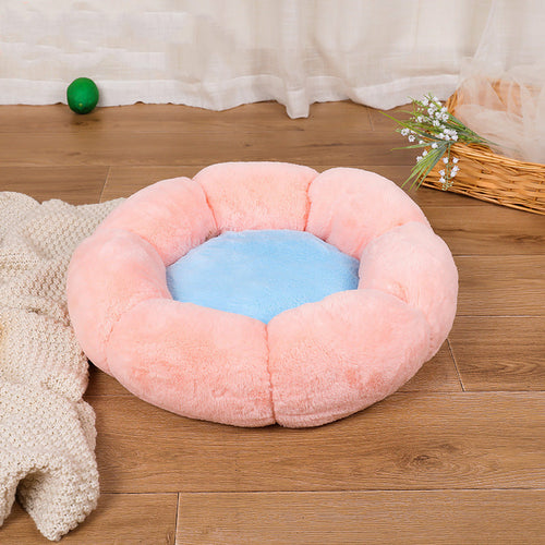 Cama Redonda de Peluche para Gatos — Cálida para Invierno